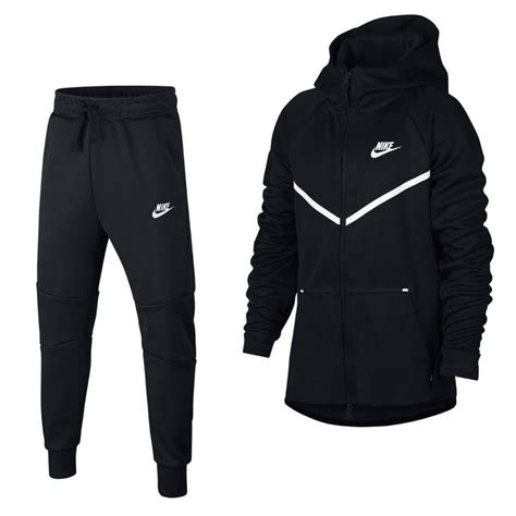 nike tech fleece heren zwart wit